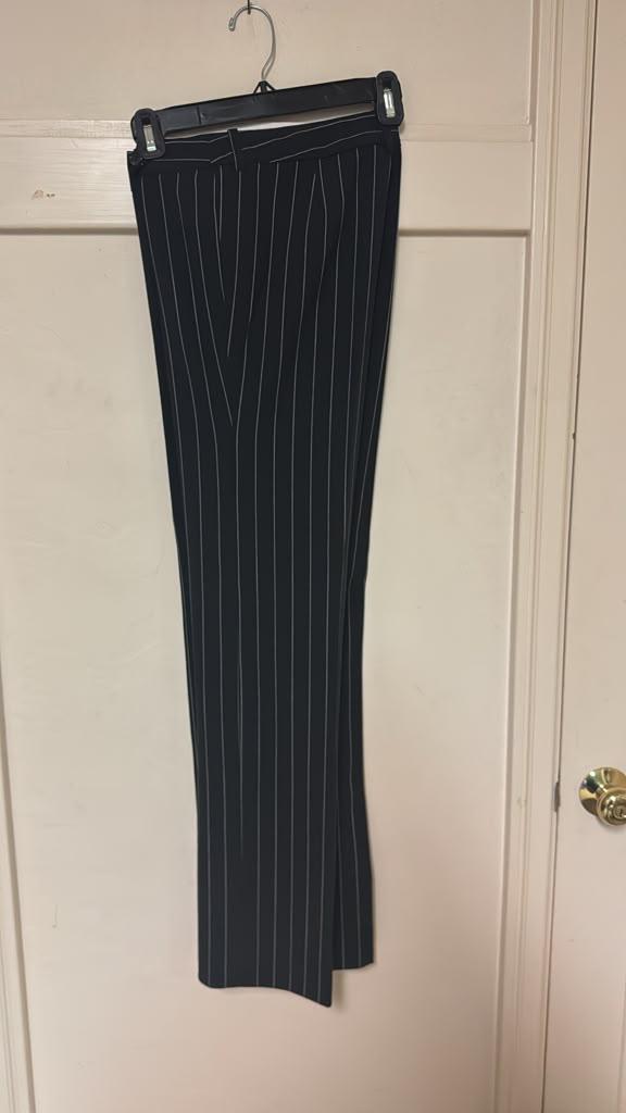 Noir Pinstripe Power Blazer