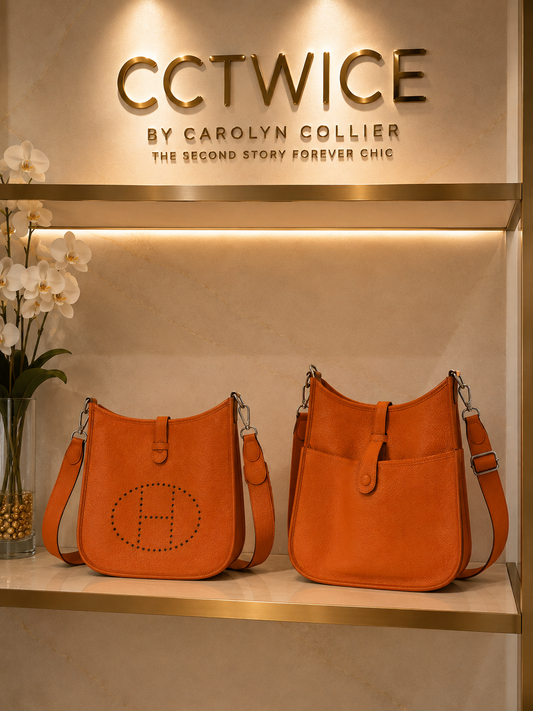 Tangerine Sculptural Shoulder Bag- Made in France -