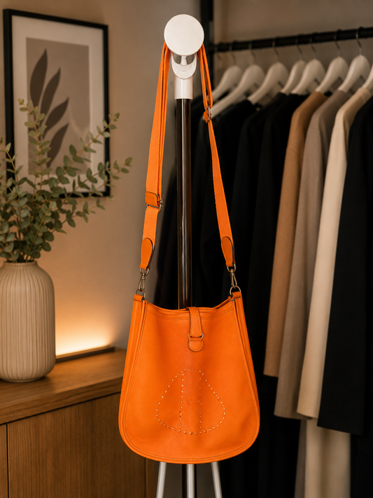Tangerine Sculptural Shoulder Bag