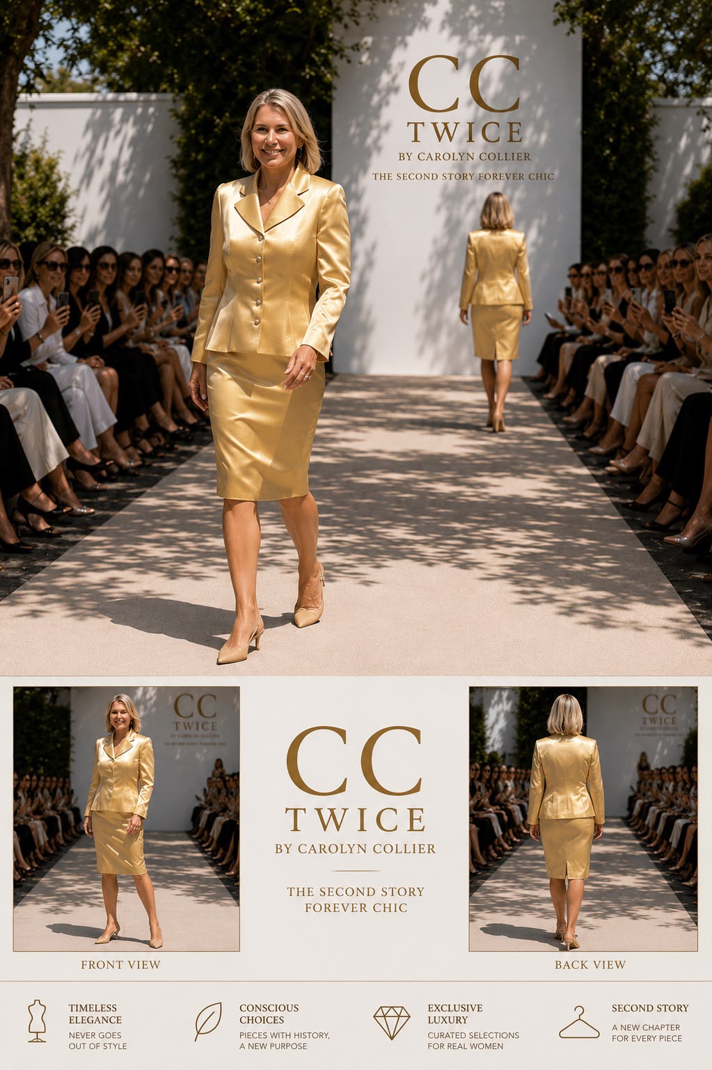 Evening suit  gold cenary by Lourdes Chaves