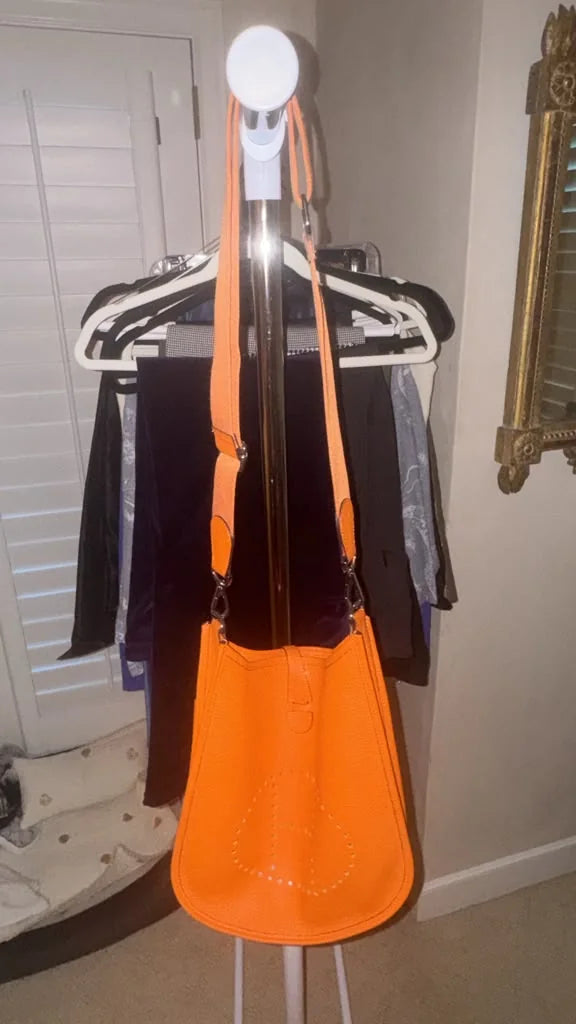 Tangerine sculptural shoulder bag front view | CCTwice luxury resale